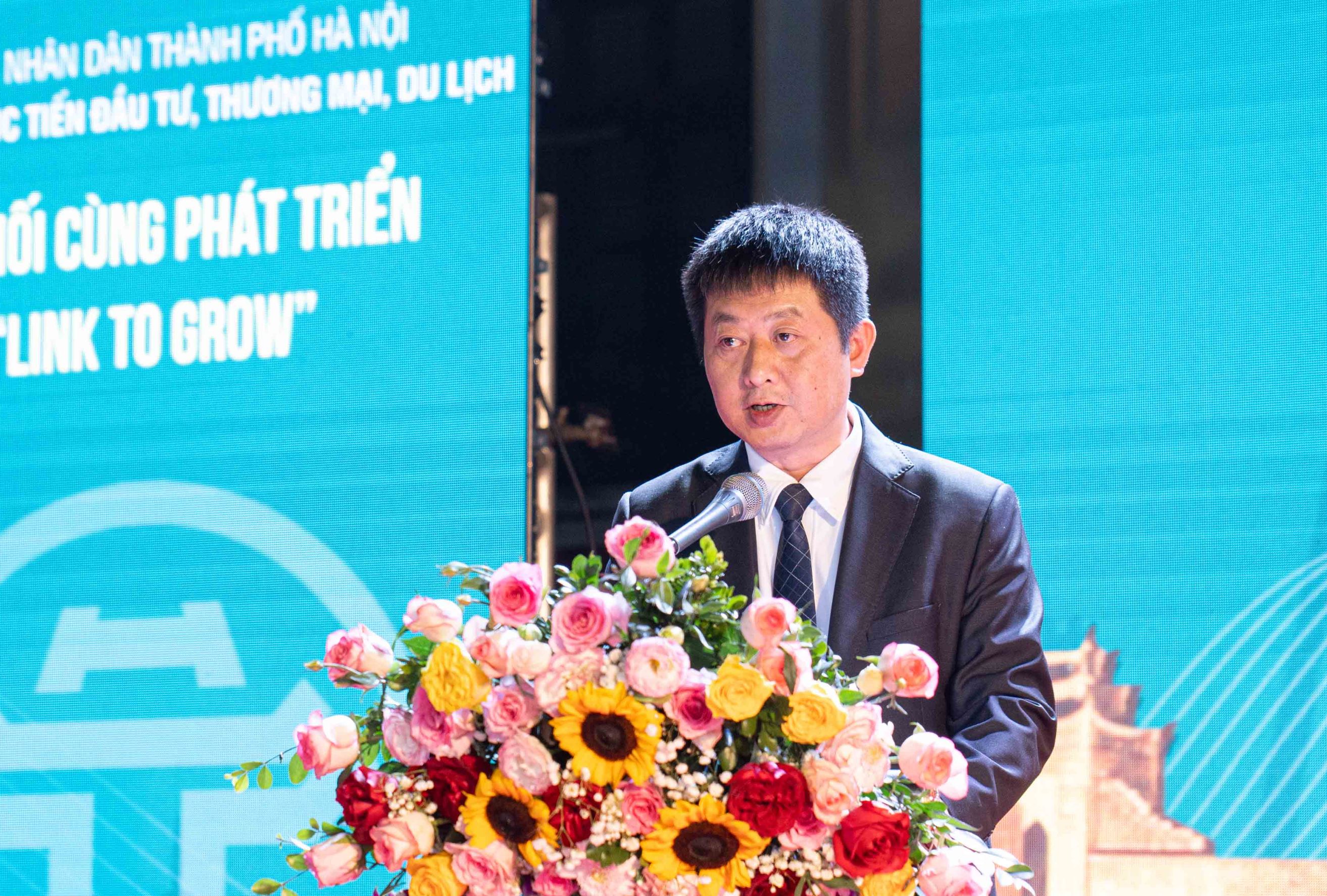 Phó Giám đốc HPA Bùi Duy Quang phát biểu Khai mạc Không gian triển lãm